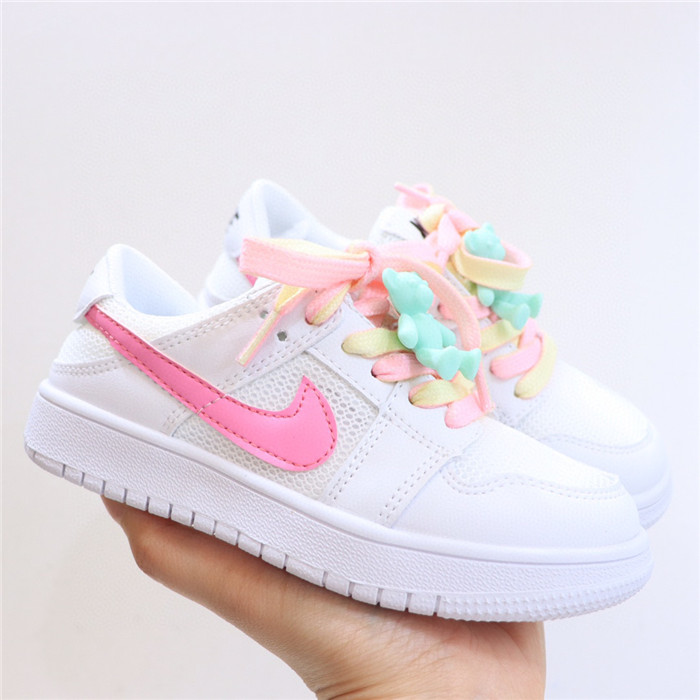 Youth Running Weapon Air Jordan 1 Low White/Pink Shoes 090 Youth Running Weapon Air Jordan 1 Low White/Pink Shoes 090